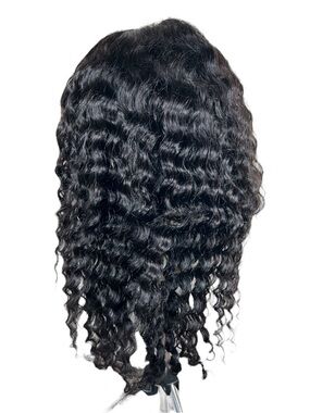 Deep Wave Human Hair Pre Cut Lace Front 20 Inch Wig